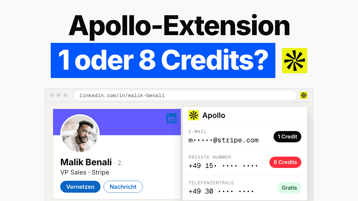 Apollo-Chrome-Extension: Was jeder Klick kostet