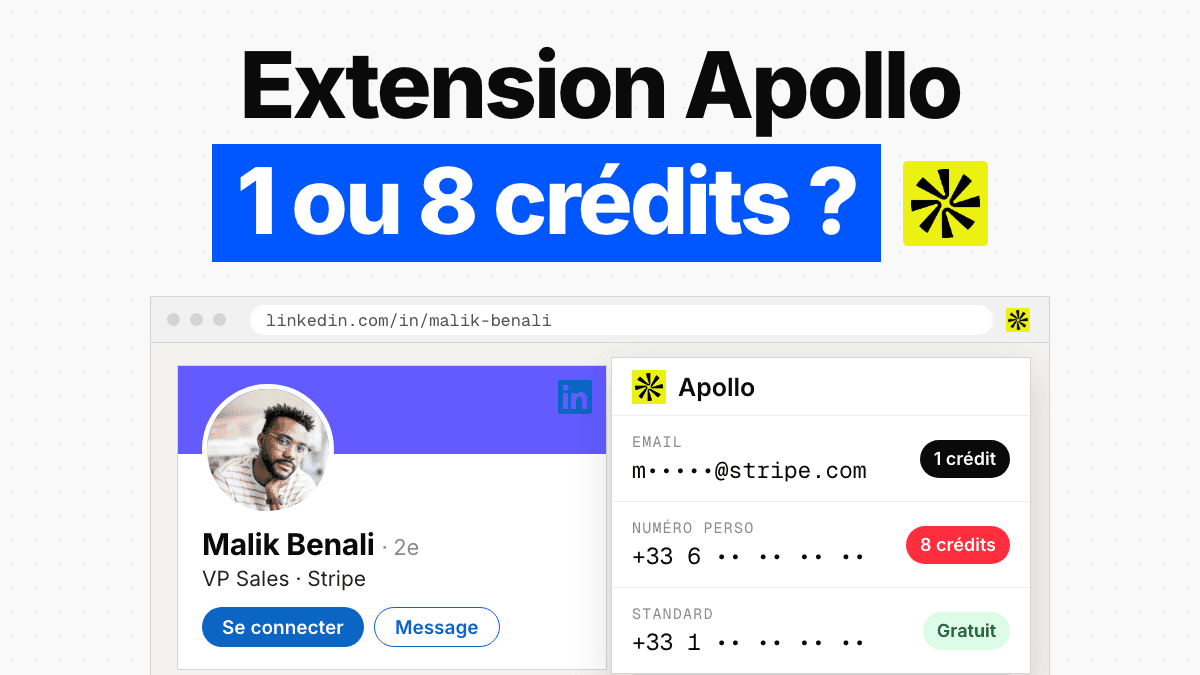 Extension Chrome Apollo : ce que coûte chaque clic sur un profil LinkedIn