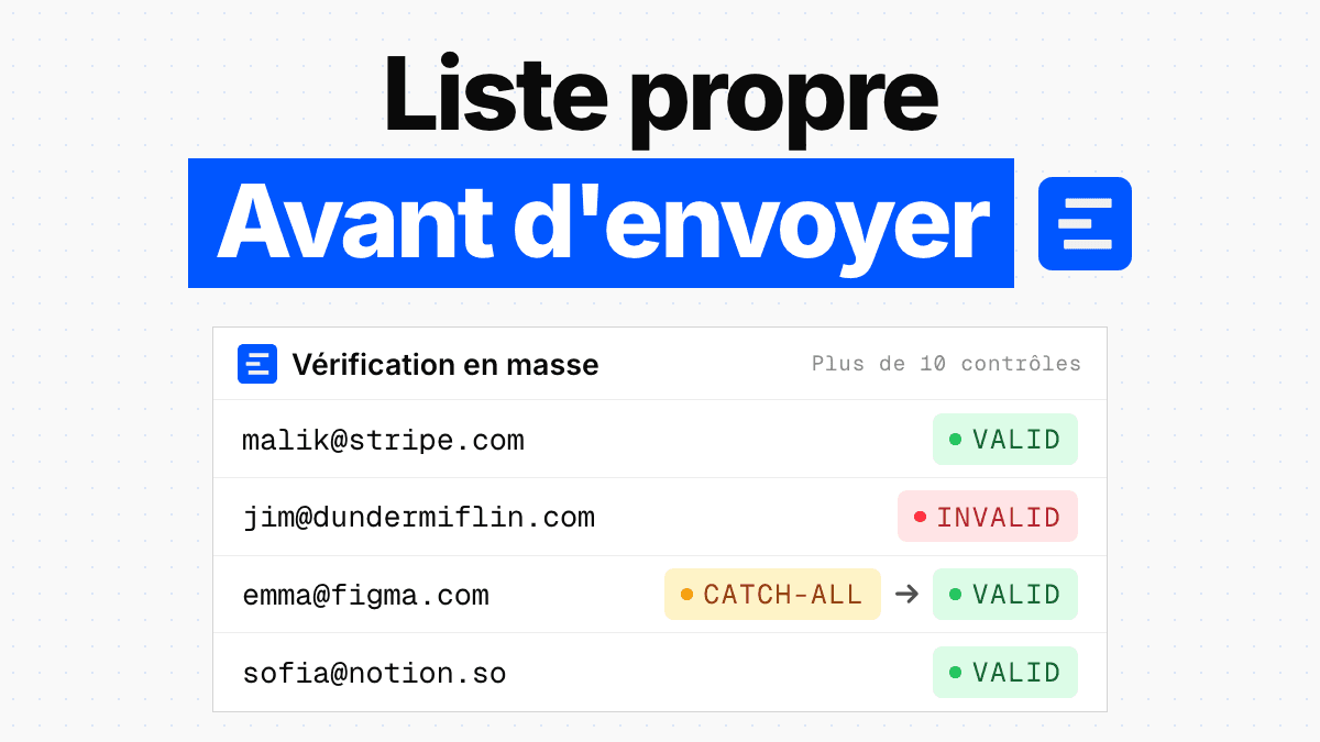 Vérification d'emails en masse : nettoyer sa liste