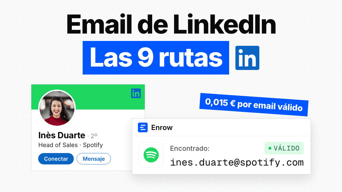 Cómo encontrar un email en LinkedIn: 9 rutas (2026)