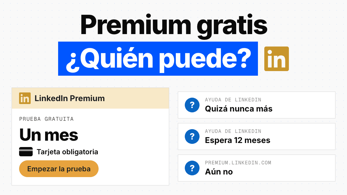 Prueba gratis de LinkedIn Premium 2026: un mes y tres reglas