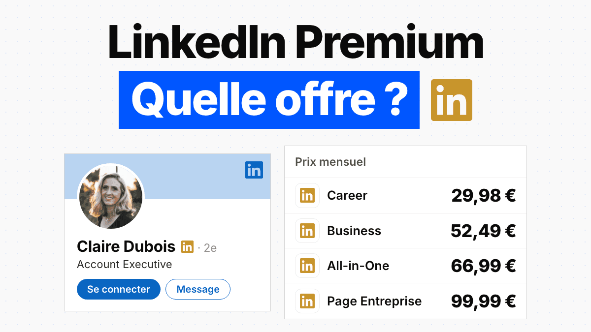 Tarifs LinkedIn Premium 2026 : les 4 offres comparées