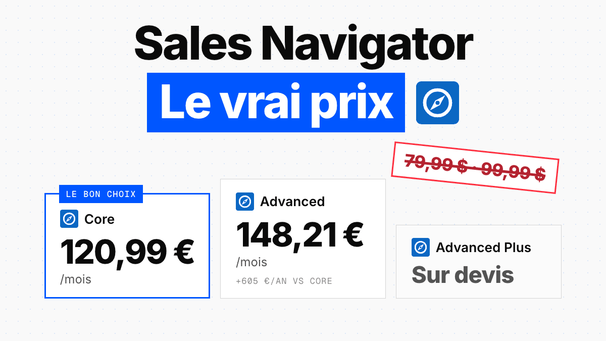 Tarifs LinkedIn Sales Navigator 2026 : toutes les offres