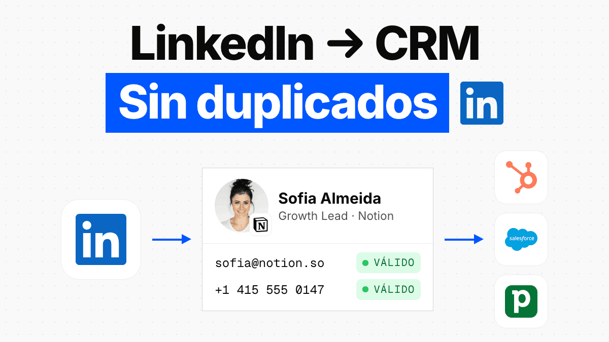 De LinkedIn al CRM: tres caminos y la ficha que deja cada uno