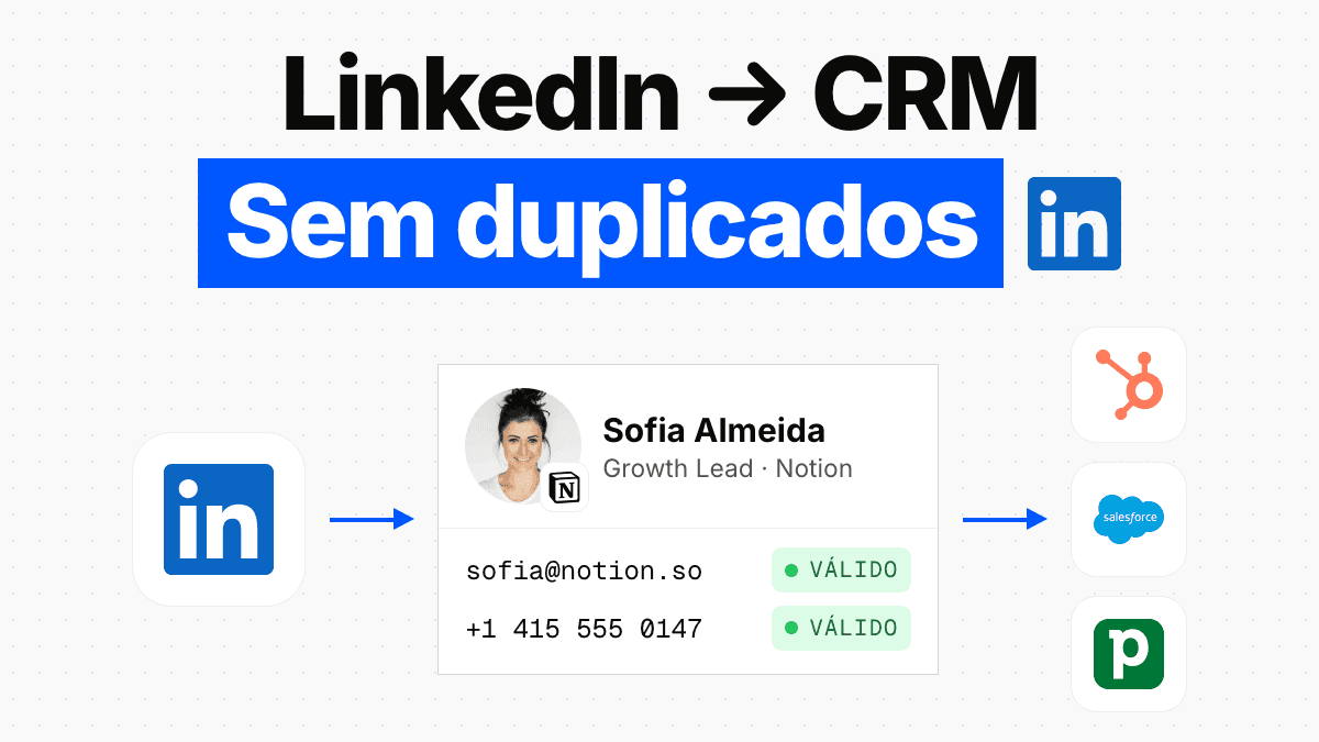 Do LinkedIn para o CRM: três caminhos e a ficha que cada um deixa