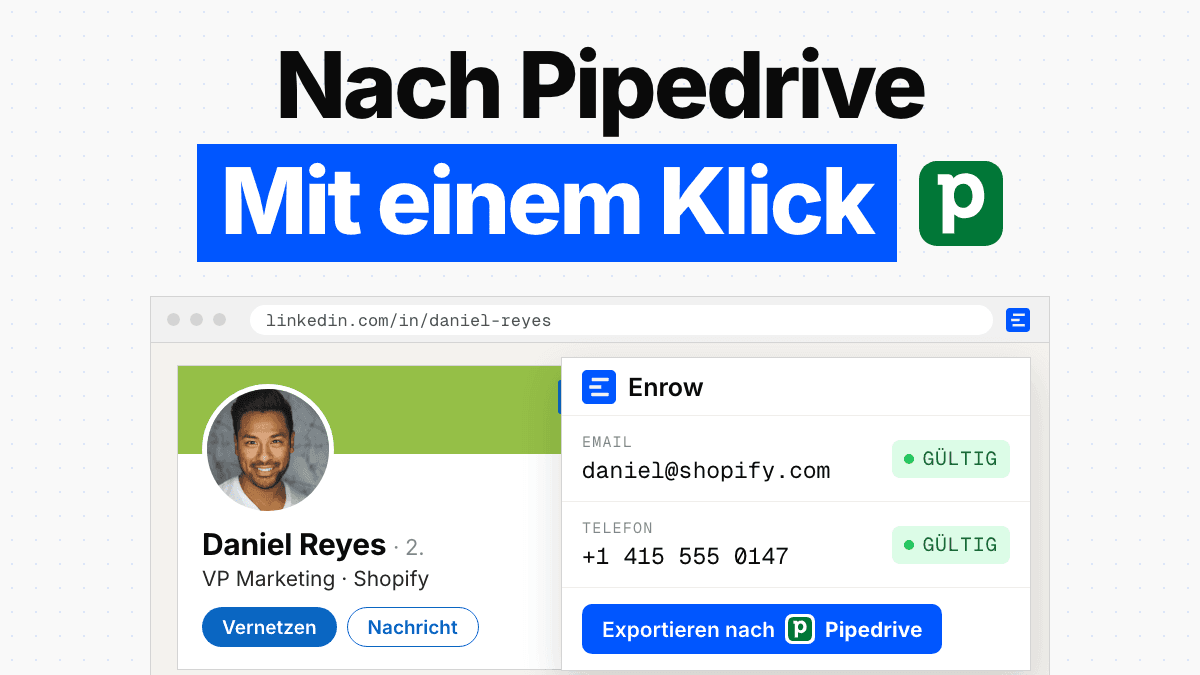 Pipedrive-LinkedIn-Integration: erreichbare Kontakte im CRM