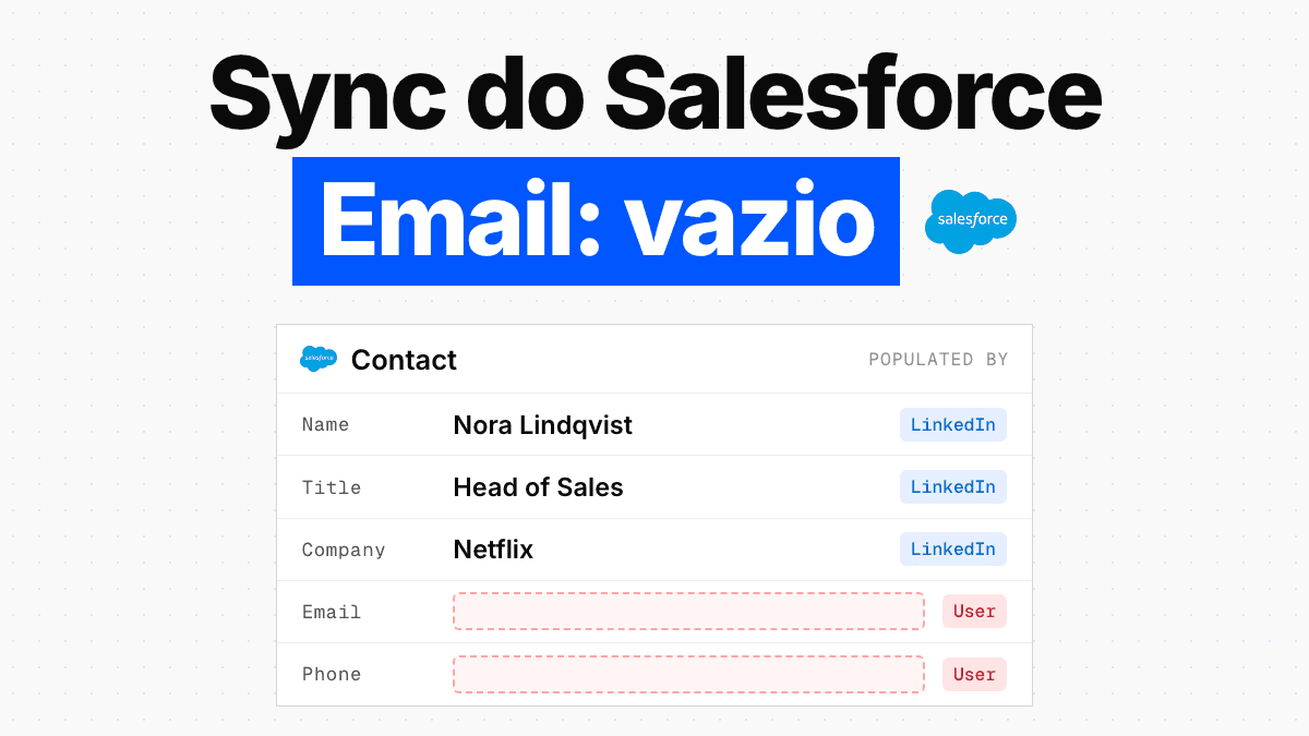 Integração Salesforce-LinkedIn: o que se sincroniza e o que não