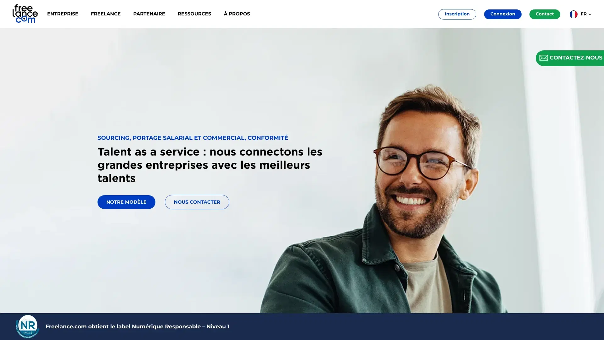 Page d'accueil de Freelance.com, plateforme freelance généraliste