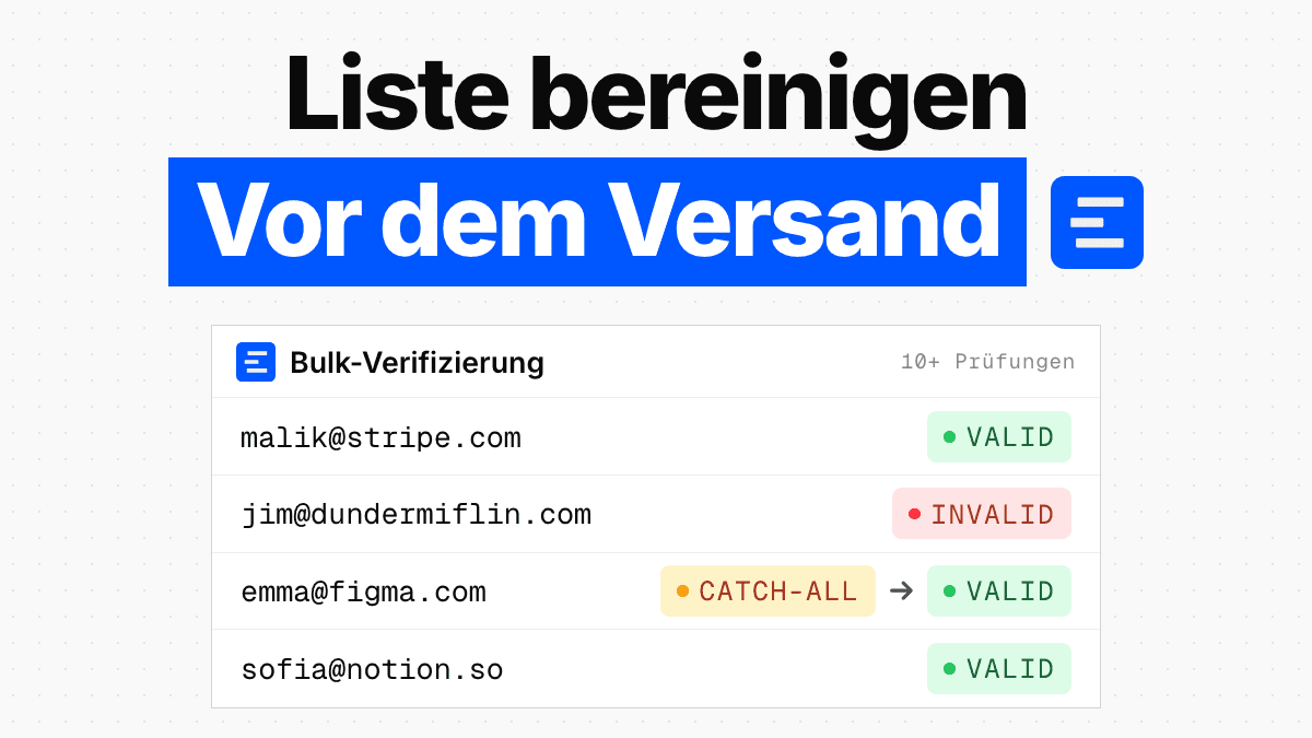 E-Mail-Verifizierung in Masse: So bereinigst du deine Liste