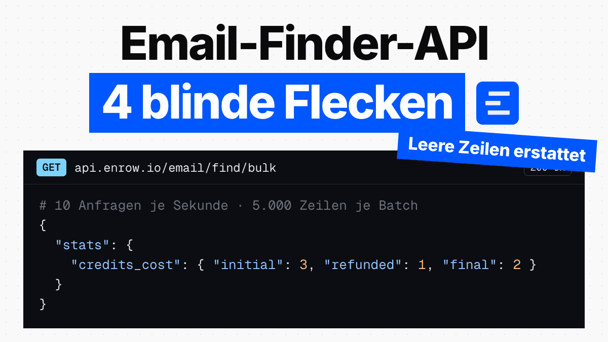 Email-Finder-API: vier Dinge, die in keiner Doku stehen