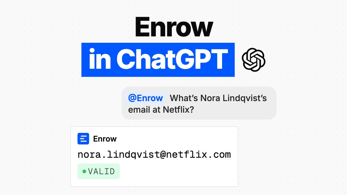 How to Use Enrow in ChatGPT: Emails and Phone Numbers Without Leaving the Chat