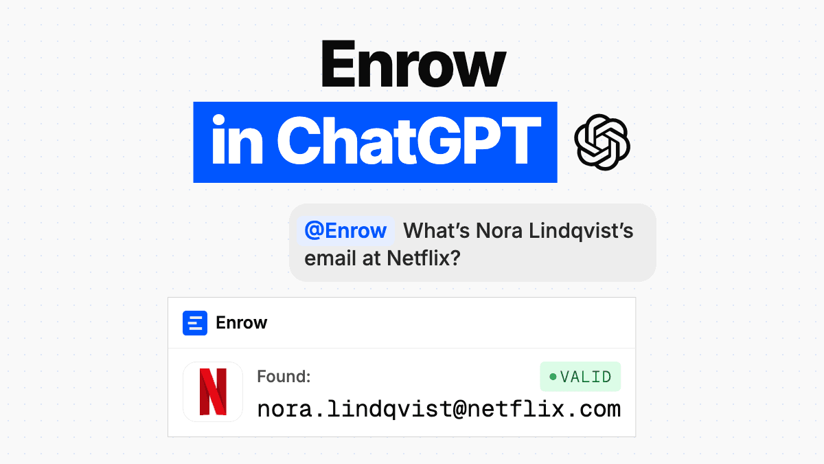 How to Use Enrow in ChatGPT: Emails and Phone Numbers Without Leaving the Chat