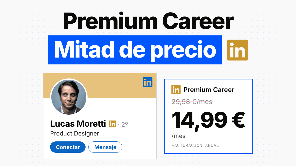 Precios de LinkedIn Premium Career 2026: 29,98 € al mes
