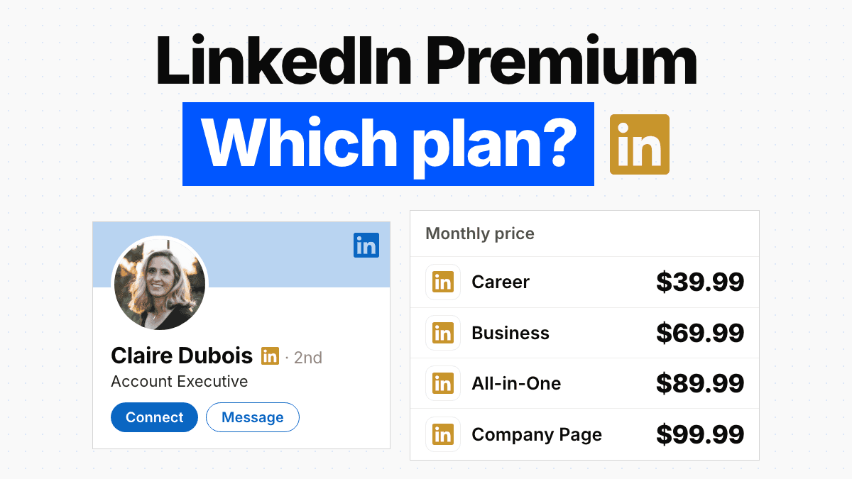 LinkedIn Premium Pricing 2026: All 4 Plans Compared