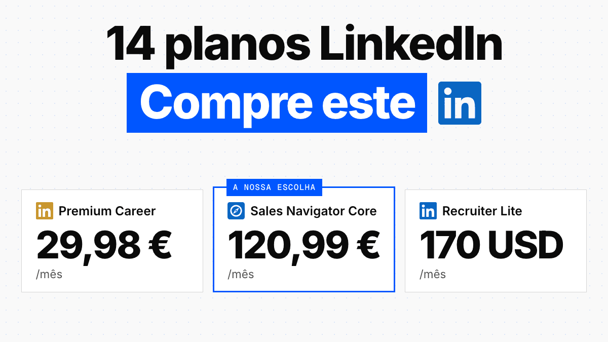 Preços do LinkedIn 2026: os 14 planos e qual comprar