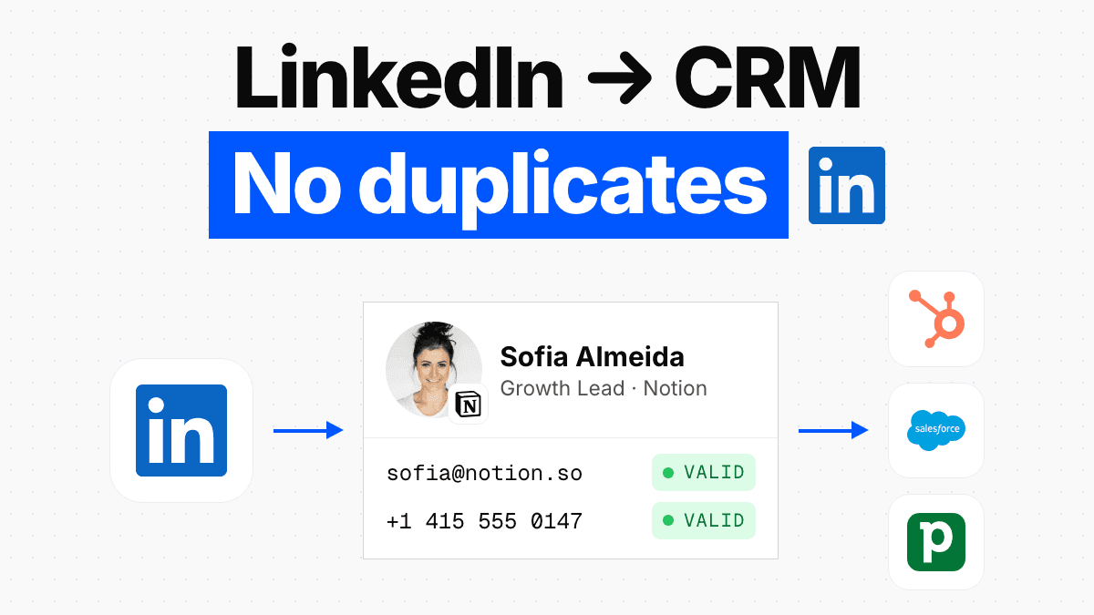 LinkedIn to CRM: Three Routes In, and What Each One Records