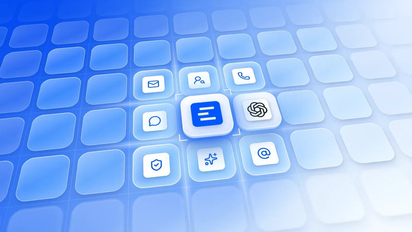 Les logos Enrow et ChatGPT côte à côte, entourés d'icônes email, téléphone et vérification